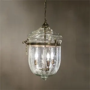 Bell Jar Leaf Cut Glass Pendant Light, Medium by Emac & Lawton, a Pendant Lighting for sale on Style Sourcebook