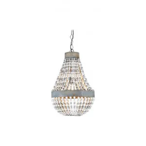 Kasbah Wooden Beaded Teardrop Pendant Light by Emac & Lawton, a Pendant Lighting for sale on Style Sourcebook