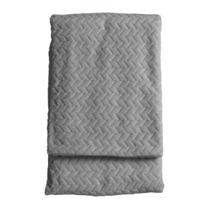 Taisha Embossed Chevron Throw, 170x130cm, Silver by Kilburn & Scott, a Throws for sale on Style Sourcebook