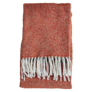 Teja Reversible Throw, 170x130cm, Burnt Orange / Grey by Lagom, a Throws for sale on Style Sourcebook