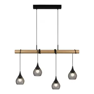 Lars Timber & Metal Pendant Light by Lexi Lighting, a Pendant Lighting for sale on Style Sourcebook