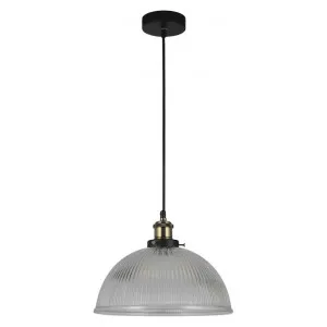 Tristan Ribbed Glass Pendant Light, Clear by Lumi Lex, a Pendant Lighting for sale on Style Sourcebook