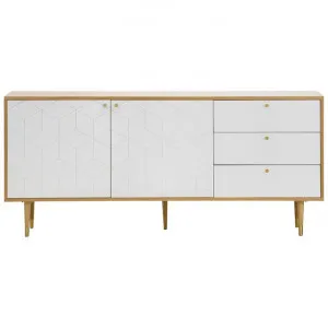 Hexii 2 Door 3 Drawer Sideboard, 180cm, Oak / White by FLH, a Sideboards, Buffets & Trolleys for sale on Style Sourcebook