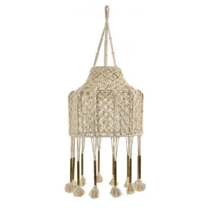 Noosa Cotton Macrame Round Pendant Light by Casa Uno, a Pendant Lighting for sale on Style Sourcebook