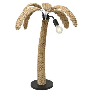 Oasis Rush Grass & Iron Palm Tree Floor Lamp, Small by Casa Uno, a Floor Lamps for sale on Style Sourcebook