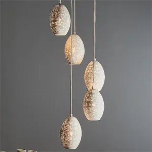 Constellation Perforated Metal Cluster Pendant Light, White by Zaffero, a Pendant Lighting for sale on Style Sourcebook