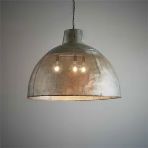 Riva Perforated Iron Dome Pendant Light, Extra Large, Zinc by Zaffero, a Pendant Lighting for sale on Style Sourcebook