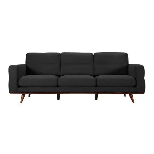 Astrid 3 Seater Sofa in Talent Charcoal / Brown Leg by OzDesignFurniture, a Sofas for sale on Style Sourcebook