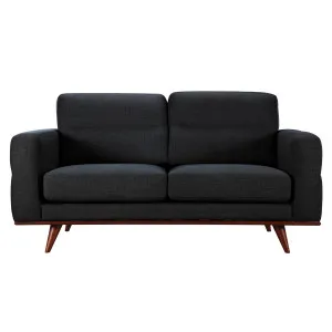 Astrid 2 Seater Sofa in Talent Charcoal / Brown Leg by OzDesignFurniture, a Sofas for sale on Style Sourcebook