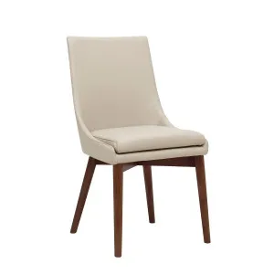 Highland Dining Chair in Leather Mocha / Blackwood Stain by OzDesignFurniture, a Dining Chairs for sale on Style Sourcebook