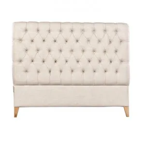 Jasper Tufted Fabric Bed Headboard, King, Beige by Huntington Lane, a Bed Heads for sale on Style Sourcebook