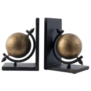 Dex 2 Piece Iron Golden Sphere Bookend Set by Affinity Furniture, a Desk Decor for sale on Style Sourcebook