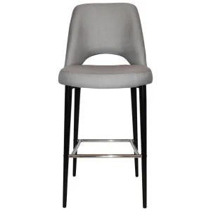 Albury Commercial Grade Gravity Fabric Bar Stool, Metal Leg, Steel / Black by Eagle Furn, a Bar Stools for sale on Style Sourcebook