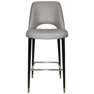 Albury Commercial Grade Gravity Fabric Bar Stool, Metal Leg, Steel / Black Brass by Eagle Furn, a Bar Stools for sale on Style Sourcebook