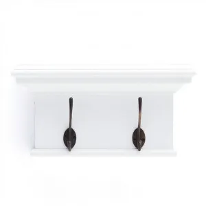 Halifax Solid Mahogany Timber 2 Hook Wall Hanger by Novasolo, a Wall Shelves & Hooks for sale on Style Sourcebook
