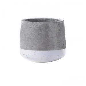 Alanis Concrete Pot Planter, Small, Grey / White by Superb Lifestyles, a Plant Holders for sale on Style Sourcebook