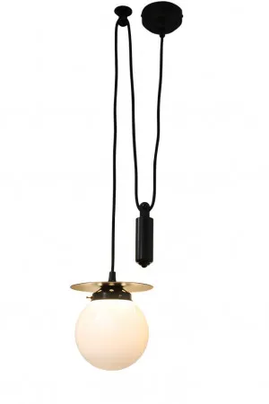 Glass Ball Disc Pulley Light by Fat Shack Vintage, a Pendant Lighting for sale on Style Sourcebook