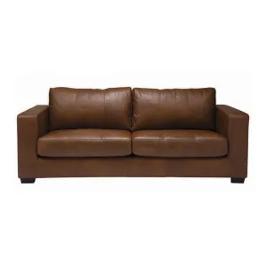 Gordon 3 Seater Sofa in Aniline Leather Natural by OzDesignFurniture, a Sofas for sale on Style Sourcebook