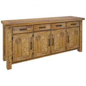 Serafin Rustic Pine Timber 4 Door 4 Drawer Buffet Table, 191cm by Dodicci, a Sideboards, Buffets & Trolleys for sale on Style Sourcebook