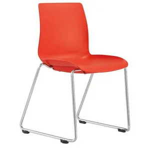 Pod Stackable Client Chair, Sled Leg, Red by Style Ergonomics, a Dining Chairs for sale on Style Sourcebook