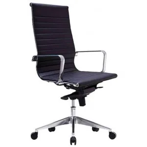 Web PU Leather Executive Office Chair, High Back, Black by Style Ergonomics, a Chairs for sale on Style Sourcebook