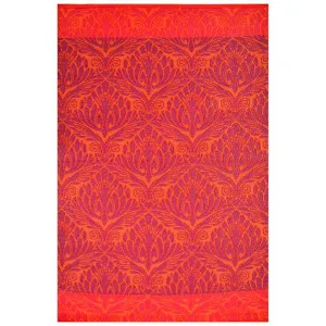 Chatai Peacock Reversible Outdoor Rug, 170x120cm, Red by Artisan Decor, a Outdoor Rugs for sale on Style Sourcebook