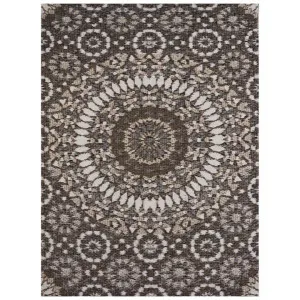 Chatai Mandala Reversible Outdoor Rug, 240x150cm, Brown by Artisan Decor, a Outdoor Rugs for sale on Style Sourcebook