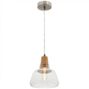 Laya Glass Pendant Light, Small, Timber by Mercator, a Pendant Lighting for sale on Style Sourcebook