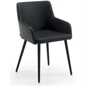 Tryon PU Leather Dining Armchairs, Black by El Diseno, a Dining Chairs for sale on Style Sourcebook