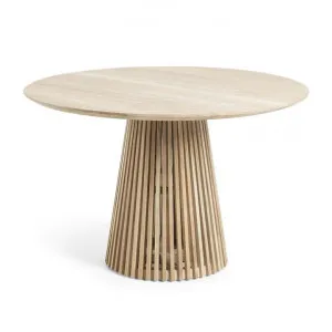 Amrit Teak Timber Round Dining Table, 120cm, Natural by El Diseno, a Dining Tables for sale on Style Sourcebook