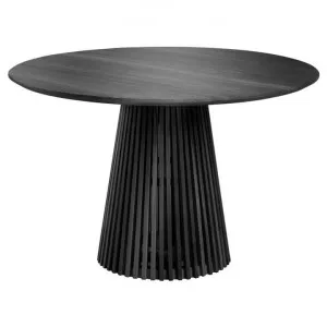 Amrit Mindi Wood Round Dining Table, 120cm, Black by El Diseno, a Dining Tables for sale on Style Sourcebook