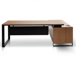 Laverne Executive Office Desk, Left Return, 230cm, Natural / Black by Conception Living, a Desks for sale on Style Sourcebook