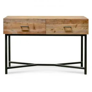 Ricky Reclaimed Pine Timber & Iron Console Table, 120cm, Natural / Black by Conception Living, a Console Table for sale on Style Sourcebook