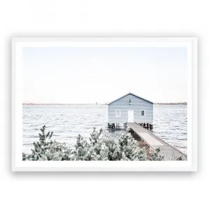Blue Boat Shed Photo Art Print by The Print Emporium, a Prints for sale on Style Sourcebook