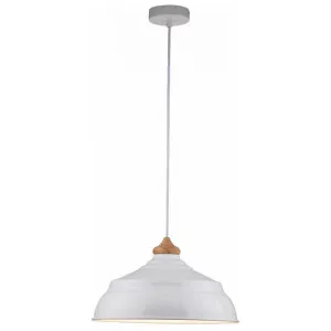 Marley Metal Pendant Light, Gloss White by Mercator, a Pendant Lighting for sale on Style Sourcebook