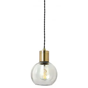 Parlour Sphere Pendant Light, Clear / Antique Brass by Lighting Republic, a Pendant Lighting for sale on Style Sourcebook