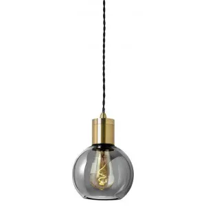 Parlour Sphere Pendant Light, Smoke / Antique Brass by Lighting Republic, a Pendant Lighting for sale on Style Sourcebook