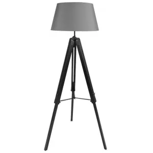 Surveyor Classic Timber Tripod Floor Lamp, Black / Grey by New Oriental, a Floor Lamps for sale on Style Sourcebook