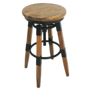 Mayfair Mango Wood Adjustable Industrial Counter / Bar Stool by Chateau Legende, a Bar Stools for sale on Style Sourcebook