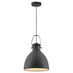 Fabrica Metal Industrial Pendant Light, Small, Charcoal by Telbix, a Pendant Lighting for sale on Style Sourcebook