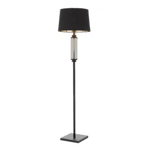 Dorcel Metal & Glass Base Floor Lamp, Black by Telbix, a Floor Lamps for sale on Style Sourcebook