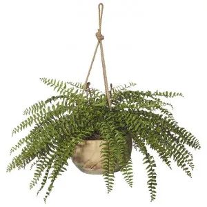 Artificial Boston Fern in Dansk Hanging Bowl Planter by Grand Designs Home Collection, a Plants for sale on Style Sourcebook