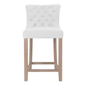 Xavier Bar Chair in Beige Fabric / Clear Lacquer by OzDesignFurniture, a Bar Stools for sale on Style Sourcebook