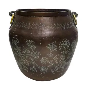 Marik Metal Urn Pot by Hearth & Home, a Plant Holders for sale on Style Sourcebook
