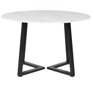 Kingsley Marble Effect Round Dining Table, 120cm by Viterbo Modern Furniture, a Dining Tables for sale on Style Sourcebook