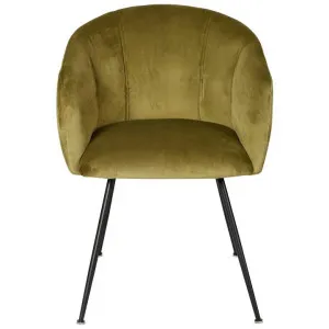Linn Velvet Fabric Dining Chair, Green by Viterbo Modern Furniture, a Dining Chairs for sale on Style Sourcebook