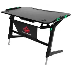Unigamer Gaming Desk with RGB Light, 125cm, Black by Hal Furniture, a Desks for sale on Style Sourcebook