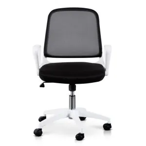 Burston Fabric Office Chair, White / Black by Conception Living, a Chairs for sale on Style Sourcebook