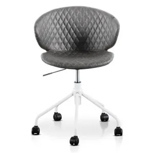 Gartel PU Leather Office Chair, Charcoal / White by Conception Living, a Chairs for sale on Style Sourcebook