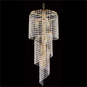 Eos Asfour Crystal Pendant Light / Chandelier, 31cm, Gold by Vencha Lighting, a Pendant Lighting for sale on Style Sourcebook